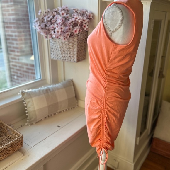 Venus Ruched Peach Dress - Picture 6 of 10